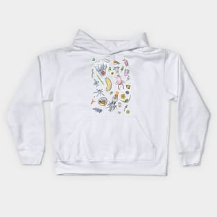 Pastel Plankton in Watercolor Kids Hoodie